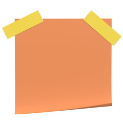3D notepad. Sticky note. 3D illustration.