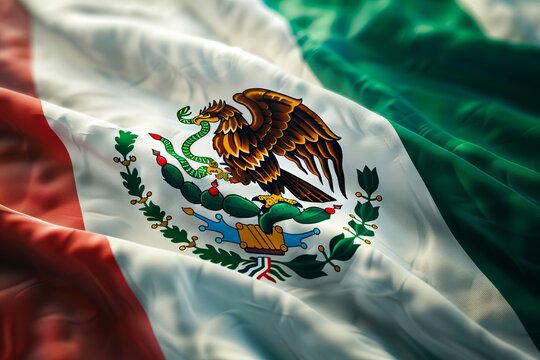 The mexican flag is shown in this image.