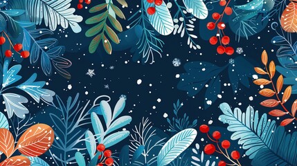 Snowflake winter background