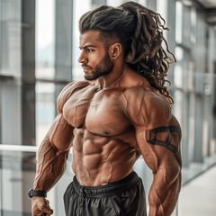 Portrait of bodybuilder 
