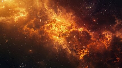Obraz premium An abstract painting of a nebula in deep space.