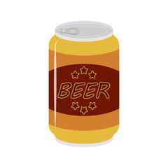 Cold beer icon or sign. Vector flat beer illustration isolated on white background. Alcohol drink pub or bar flat vector