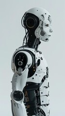 Artificial intelligence AI research of robot and cyborg development for future of people living Digital data mining and machine learning technology design for computer brain commun