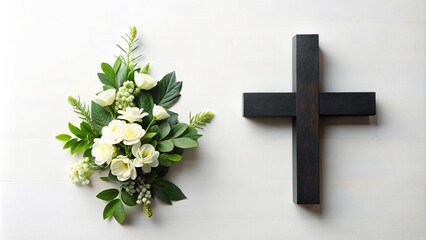 A floral cross background. 