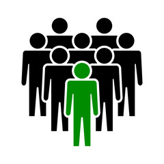 Symbol, ikona ludzi. Plik wektorowy.