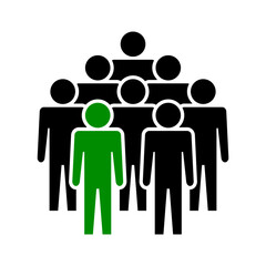 Symbol, ikona ludzi. Plik wektorowy.