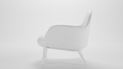 Modern design single sofa premium photo 3d render