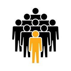 Symbol, ikona ludzi. Plik wektorowy.