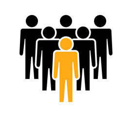 Symbol, ikona ludzi. Plik wektorowy.