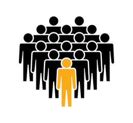 Symbol, ikona ludzi. Plik wektorowy.