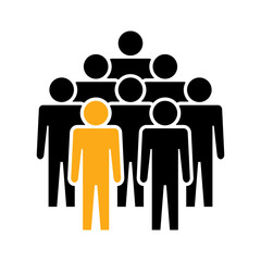 Symbol, ikona ludzi. Plik wektorowy.