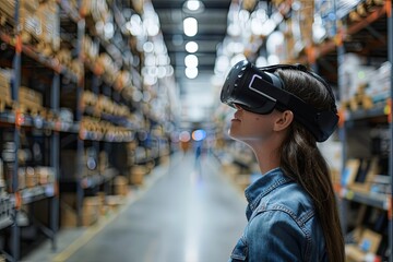 Virtual reality (VR) tours of smart warehouses equipped with IoT sensors and RFID tags, allowing viewers to explore how these interconnected devices monitor inventory levels