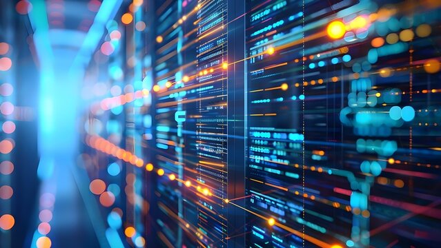 Modern IT roadmap with innovative tech networking and big data processes. Concept IT Roadmap, Innovative Technology, Networking, Big Data Processes, Modernization