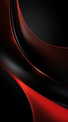 Black background wallpaper for phone with abstract red waves