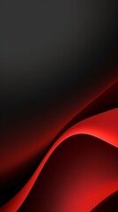 Black background wallpaper for phone with abstract red waves