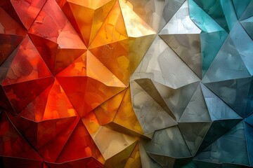 Abstract Texture Background with Colored Geometric Shapes
