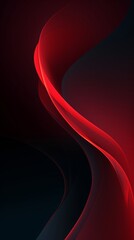 Black background wallpaper for phone with abstract red waves