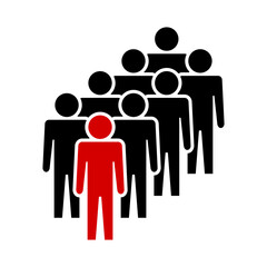 Symbol, ikona ludzi. Plik wektorowy.