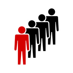 Symbol, ikona ludzi. Plik wektorowy.