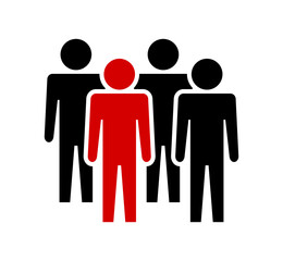 Symbol, ikona ludzi. Plik wektorowy.