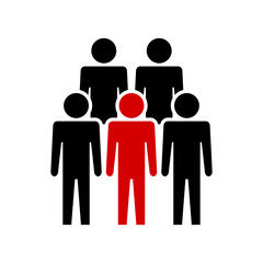 Symbol, ikona ludzi. Plik wektorowy.