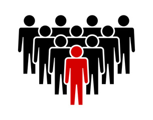 Symbol, ikona ludzi. Plik wektorowy.