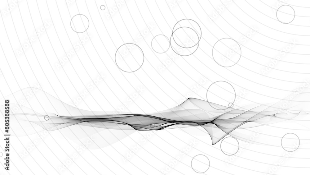 Wall mural abstract background made of wave lines and circles
