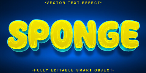 Yellow Spornge Vector Fully Editable Smart Object Text Effect