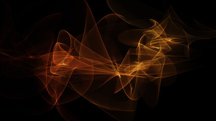 Abstract sound waves on black background