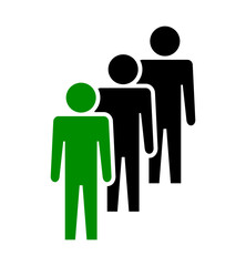 Symbol, ikona ludzi. Plik wektorowy.