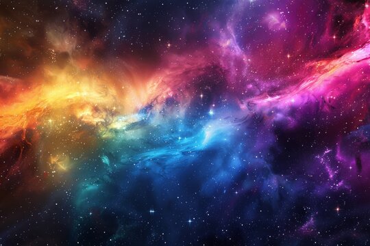 Milky way Galaxy with Stars and space dust in the Universe. Video game background, screen wallpaper