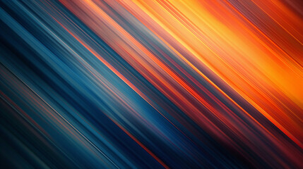 Obraz premium acute diagonal stripes of dusk tangerine and azure, ideal for an elegant abstract background