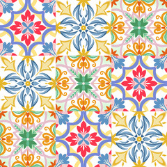 Tile traditional motif  pattern seamless background