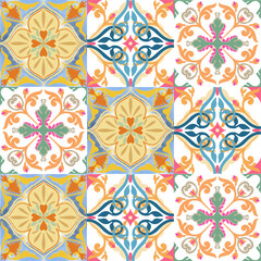Tile traditional motif  pattern seamless background