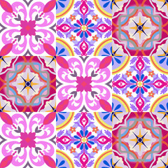 Tile traditional motif  pattern seamless background