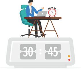 Business team hard work vector concept

