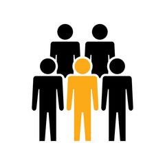 Symbol, ikona ludzi. Plik wektorowy.