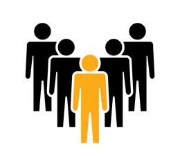 Symbol, ikona ludzi. Plik wektorowy.