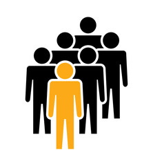 Symbol, ikona ludzi. Plik wektorowy.