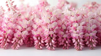 Pink wisteria floral background, best for web, banner, travel, and tranquil background.