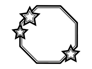 Star Frame Modern Line Art
