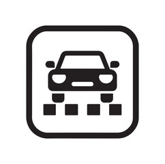 Parking icon. Car Parking Icon. Parking and traffic signs isolated on white background. Map parking pointer. Vector illustration.