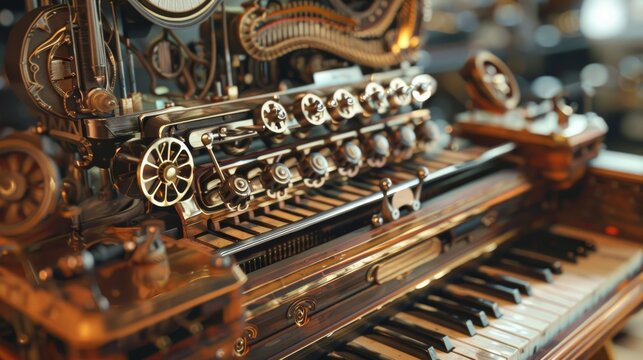 A machine that composes music and writes poetry, close-up