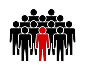 Symbol, ikona ludzi. Plik wektorowy.