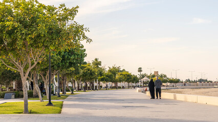 The Al Khor Corniche is one of the most prominent attractions for tourists in the city, as the area is characterized by a beautiful nature and a calm.