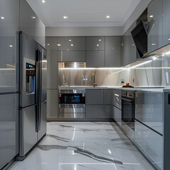 modern kitchen in house