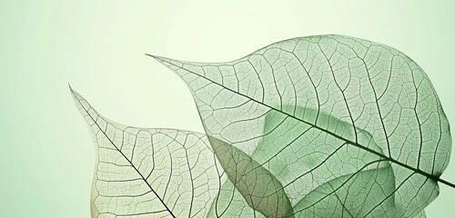 Abstract Green leaf texture background 