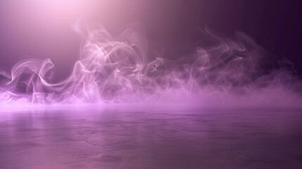Bright violet smoke abstract background rises gently from a soft beige floor.