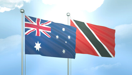Australia and Trinidad Tobago Flag Together A Concept of Relations