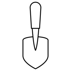 spade trowel gardening equipment icon